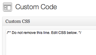 Paste Custom CSS into the new Custom Code page Paste Custom CSS into the new Custom Code page